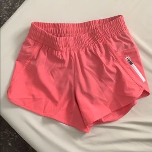 Coral track shorts